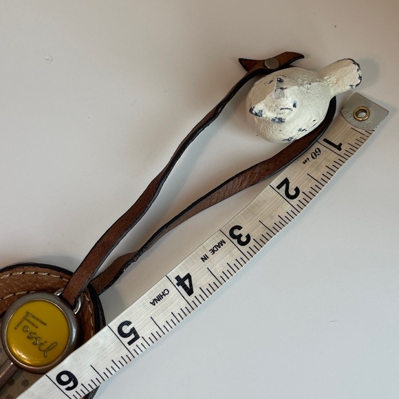 Fossil Luggage Tag Bag Charm - Picture 11 of 11